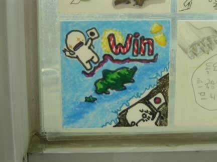 韓国の子供の絵「韓国の勝利、日本の敗北」